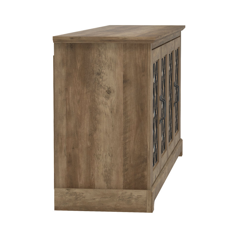 Weddel Basilico Transitional 2-Piece Living Room Storage Set, Knotty Oak