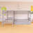 Wood Frame Twin Over Twin Size L-Shaped Bunk Bed With Drawers-1500252890