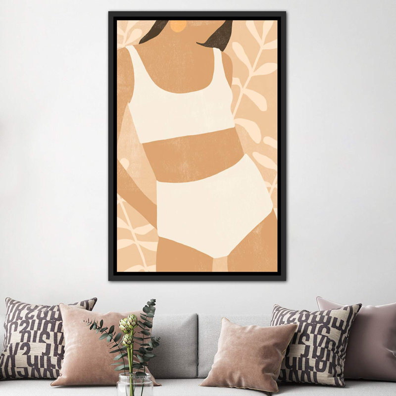 «Sunbather IV» - reproduction d'art, H 60 po x l 40po x P 1,5 po, Cadre noir