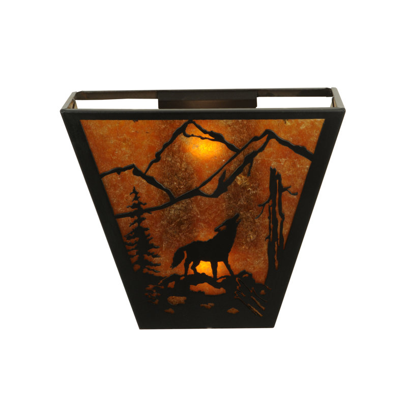 Rustic Lodge 2 - Light Flush Mounted Sconce, Black
