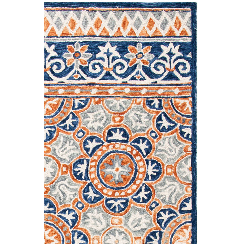 Micro-Loop Hand Tufted Wool And Cotton With Latex Oriental Rug, Rectangle 5' x 8'