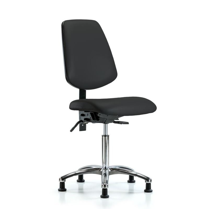 Chaise de travail Elijah, Noir, Patins, Non inclus