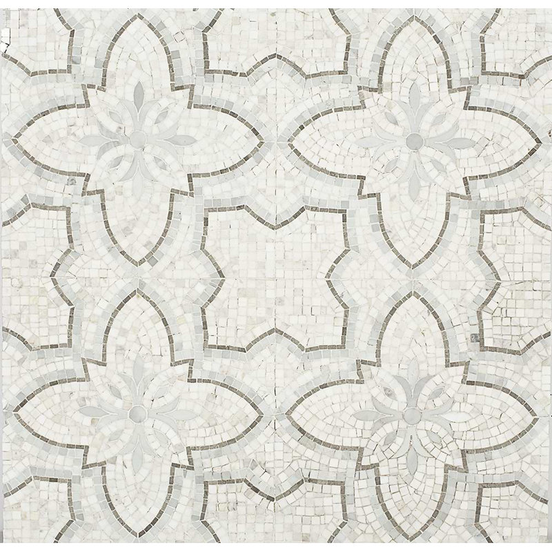 Primrose Bianco Grigio Marble Tile
