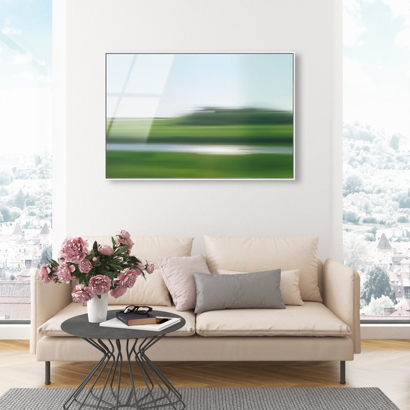 Velocity Meadow II Print by Oliver Gal, 21"H x 31"W, White Floater Frame