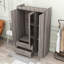 Armoire avec 3 portes, tiroirs de rangement et tablettes-803081371
