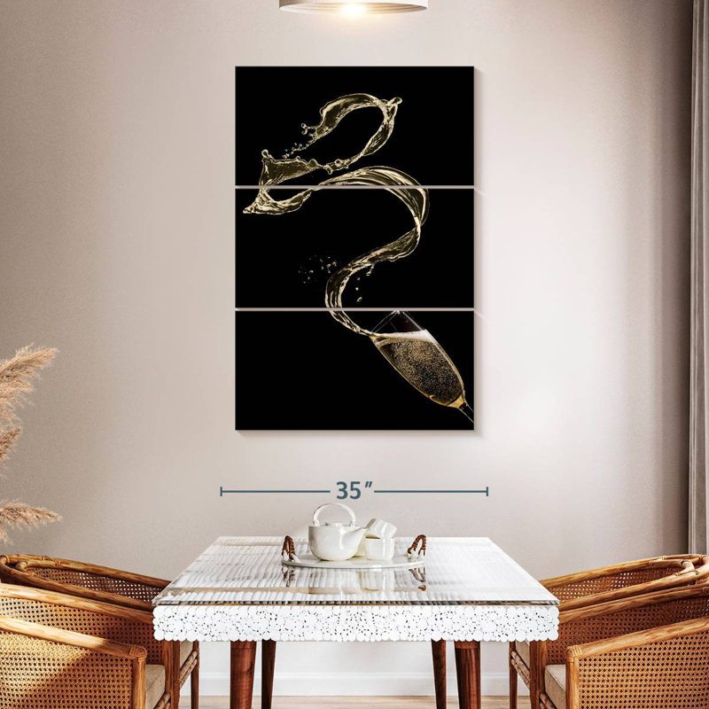 Yarlin Champagne Splash, 50" H x 32" W