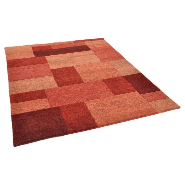 Handgefertigter Teppich Dalas in Rot