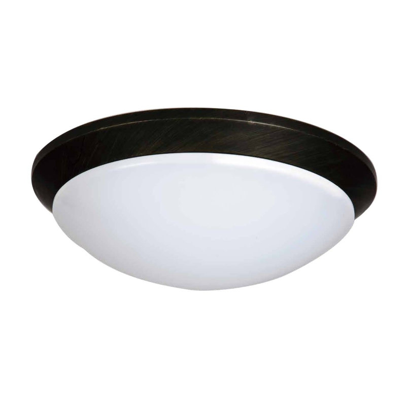 Solley Acrylic LED Flush Mount, Brushed Nickel, 4.72" H x 16" W x 16" D, 20W/4000K