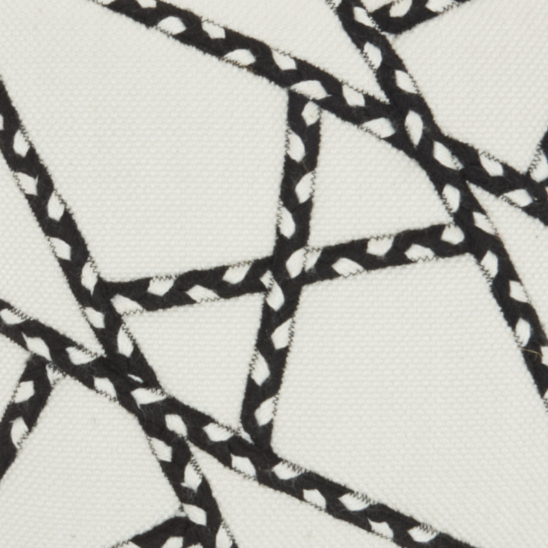  Housse de coussin carré et insert, Noir