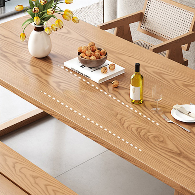Classic solid wood table set, 29.52"H x 78.74"L x 31.49"W