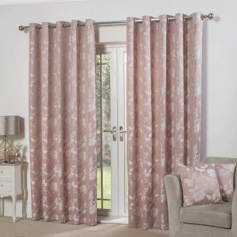 Sammi Room Darkening Curtain Pair, Blush