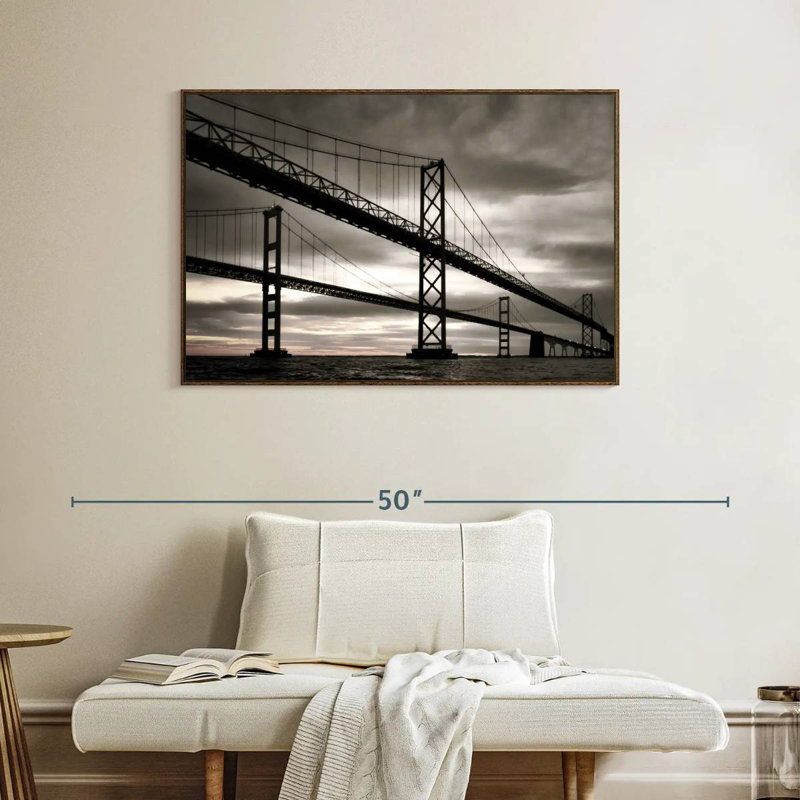Pont Chesapeake, Cadre flottant en noyer, 40 po x 27 po