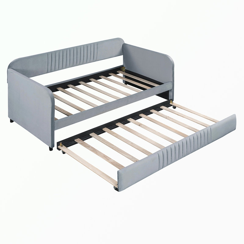 Lit tapissier, gris