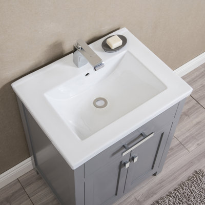 Caitlyn 24'' Single Bathroom Vanity with Ceramic Top