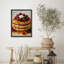 Berry Pancake Dessert Framed Wall Art Prints - Sweet Breakfast Food for Kitchen Dining Room-125211751-125211754