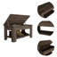 Table de rangement, quatre pieds, tablette inférieure-2039319927