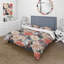 Pink And Blue Floral Geometry Serenade Melody - Ensemble de housse de couette à motif floral-1713139973