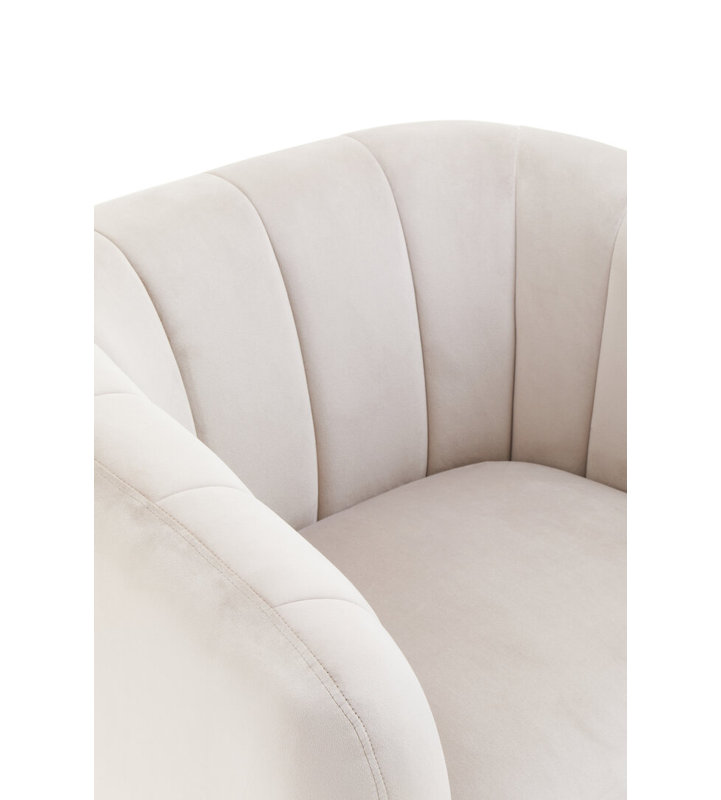 Velvet Armchair, Beige