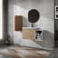 Meuble-lavabo mural 36 po avec lavabo et armoire latérale, portes à fermeture en douceur, armoire combinée (emballage KD)-1508235885