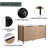 Cleothis 60" Freestanding Bathroom Vanity with Double Resin Sink