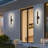 Black Aluminum Linear Dimmable LED Outdoor Wall Sconce-1323036217