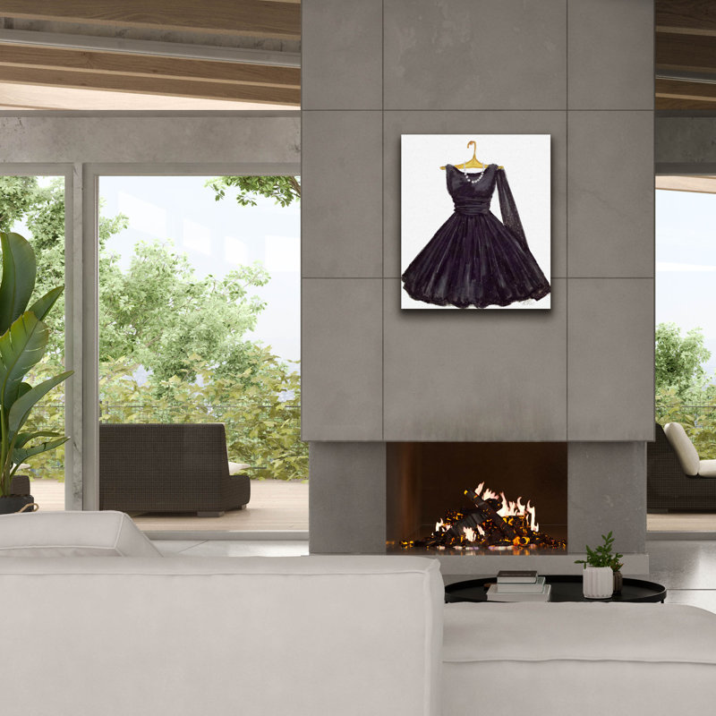  «Black Dress Thread» par Janie McGee, art mural sur toile, 26 po x 30 po, H 30 po x l 26 po