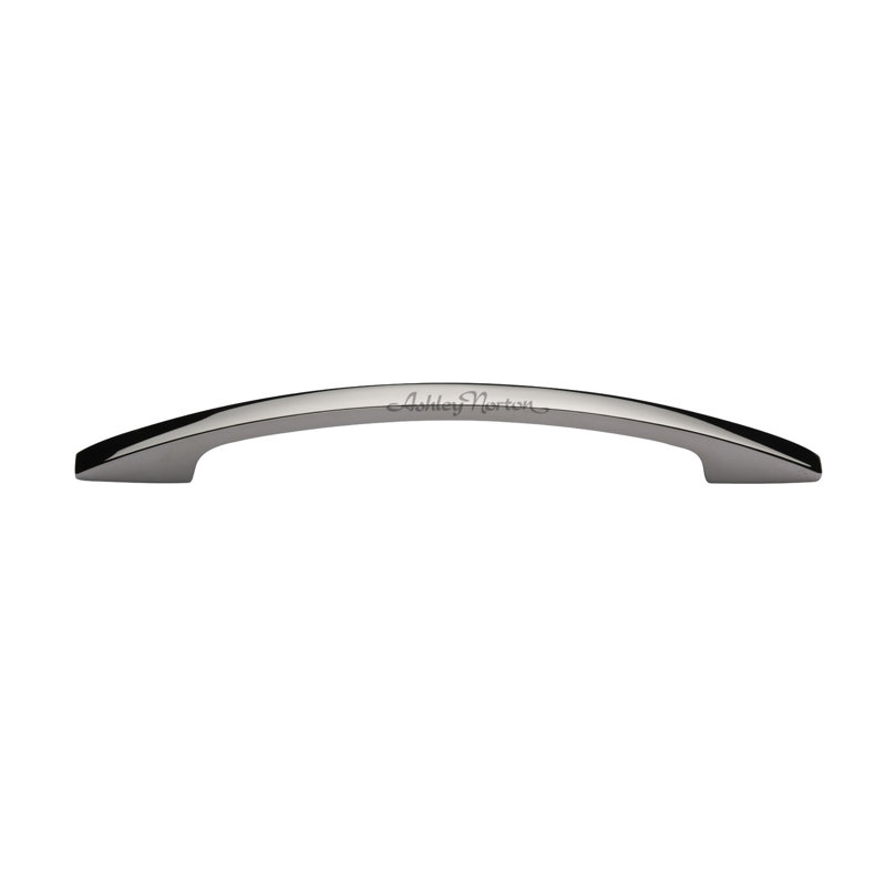 Poignée de meuble ovale, Nickel poli, 8"