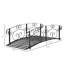 Pont de jardin de 1,8 m avec rambardes de sécurité, pont décoratif pour bassin, noir-85043907