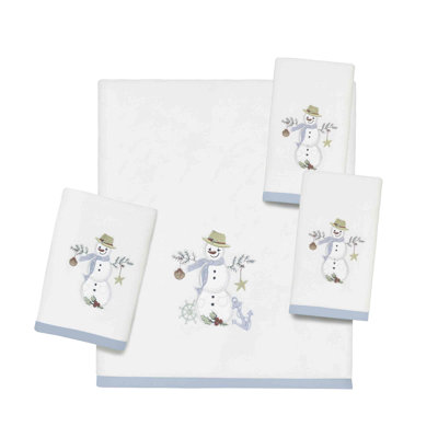 Avanti Coastal Snowman 4-Piece Towel Set (BH2T)