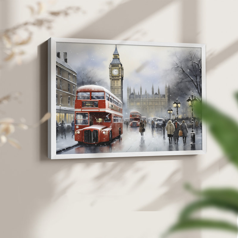 Chirstmas Art-CCCXXVIII -Framed Print - Restickable, H 16 po x l 20 po, Blanc