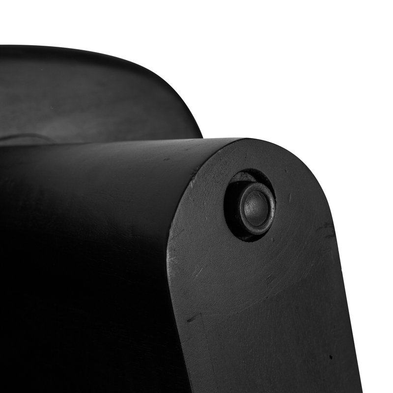 Table basse en bois massif Athena, Sable noir