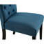 2 chaises de salle à manger en bois massif bleues à dossier haut, structure en bois à 2 boutons, l 18 po x P 21 po