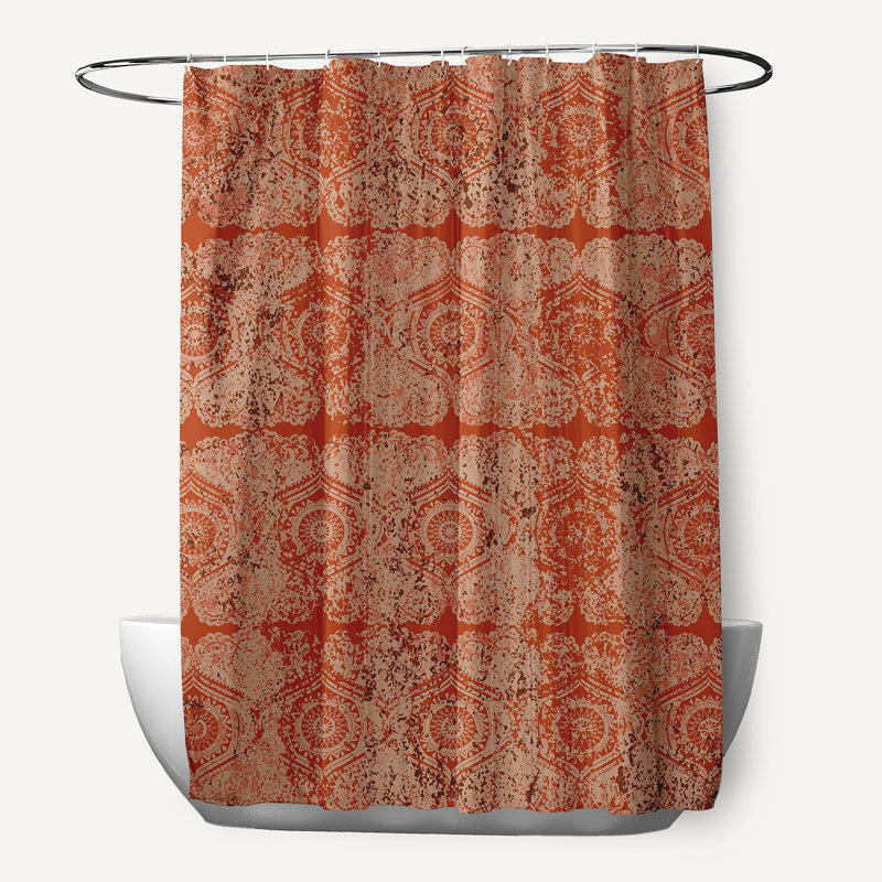 Rideau de douche Harrel, Orange / rouille
