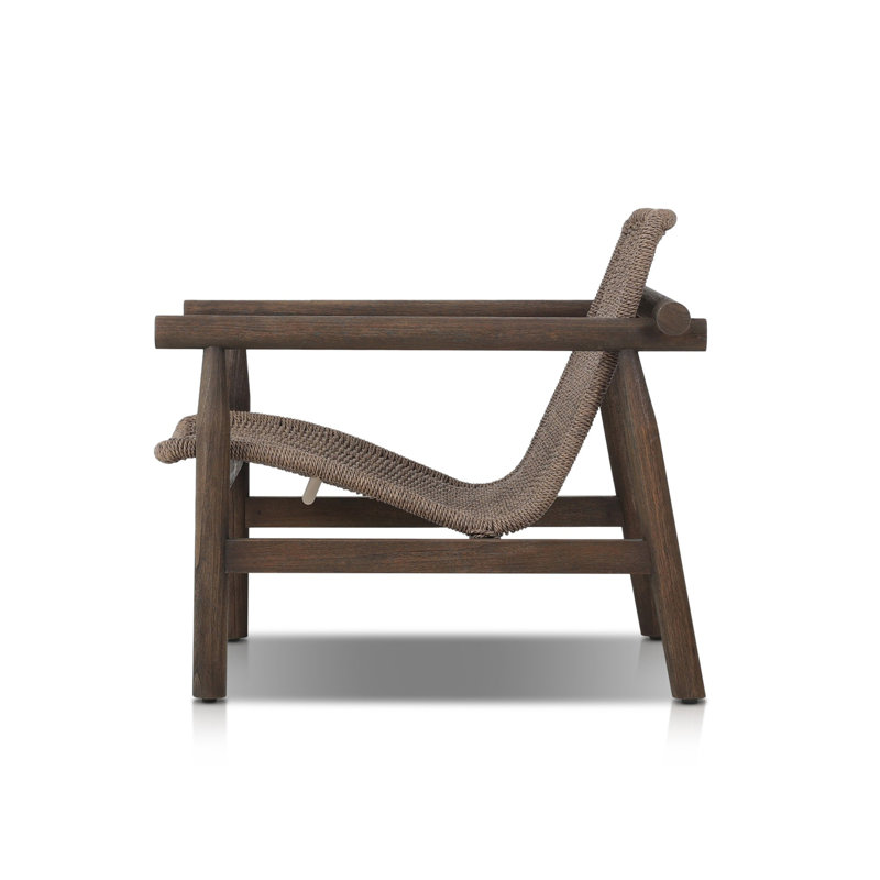 Dume Outdoor Chair, Dark Gray/Dark Brown