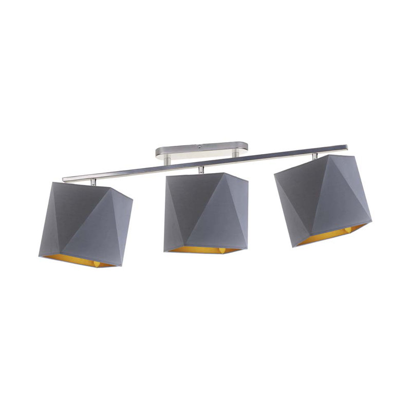 Goodell 3 - Light Kitchen Island Pendant, Grey, Brushed Nickel