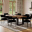 Ensemble de table de salle à manger pour 6 personnes avec table de salle à manger extensible rectangulaire et 6 chaises rembourrées-1946383753