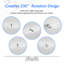 Modern 84cm Chrome Rotatable LED Flush Mount Ceiling Light 