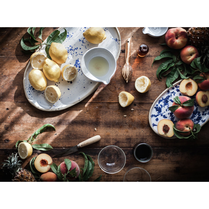 Stoneware Platter, Large: 16" X 10"