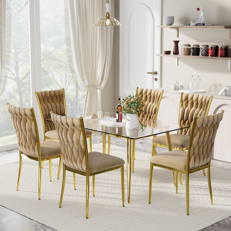 Ensemble repas rectangulaire pour 4 à 6 personnes, Brun, H 30 po x L 51 po x l 31,5 po, 7