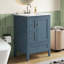 Meuble-lavabo moderne avec lavabo en céramique, pieds en bois massif, tiroirs et porte à fermeture en douceur, support de rangement, finition de surface peinte