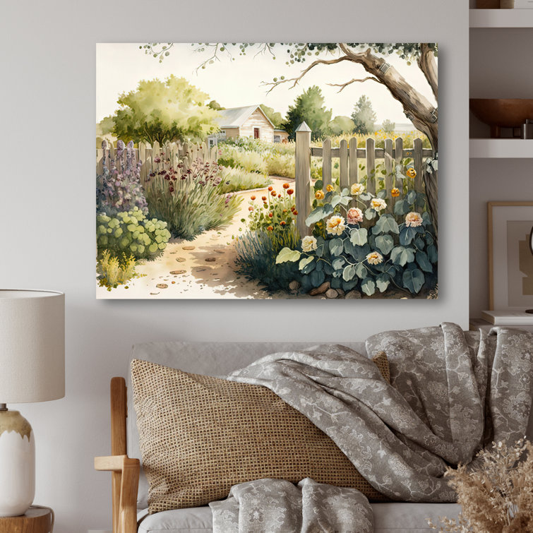 Farm Fresh Garden II - Landscape Canvas Wall Art Red Barrel Studio Size: 12 H x 20 W x 1 D, Format: Wrapped Canvas