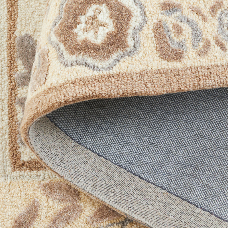 Earthly Treasures Hand Tufted Wool;Cotton;Viscose Floral Indoor Rug, Rectangle 5' x 8'