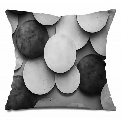 Coussin décoratif réversible en mélange de coton