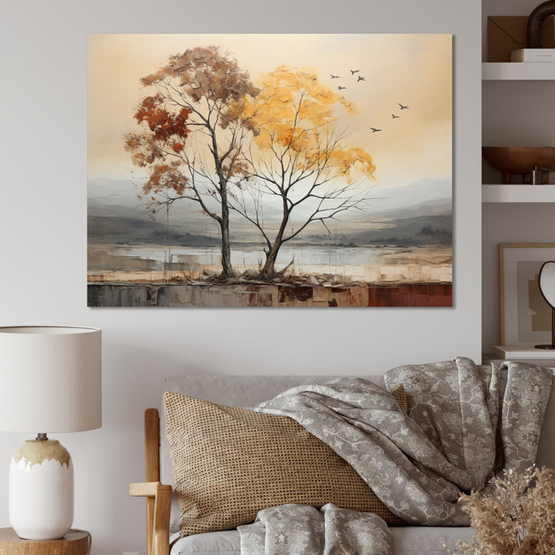 Brich Tree Harmony of - impression, H 34 po x l 44 po x P 1,5 po, Toile tendue