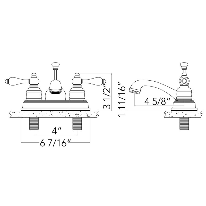 Robinet de salle de bain Castille, Chrome