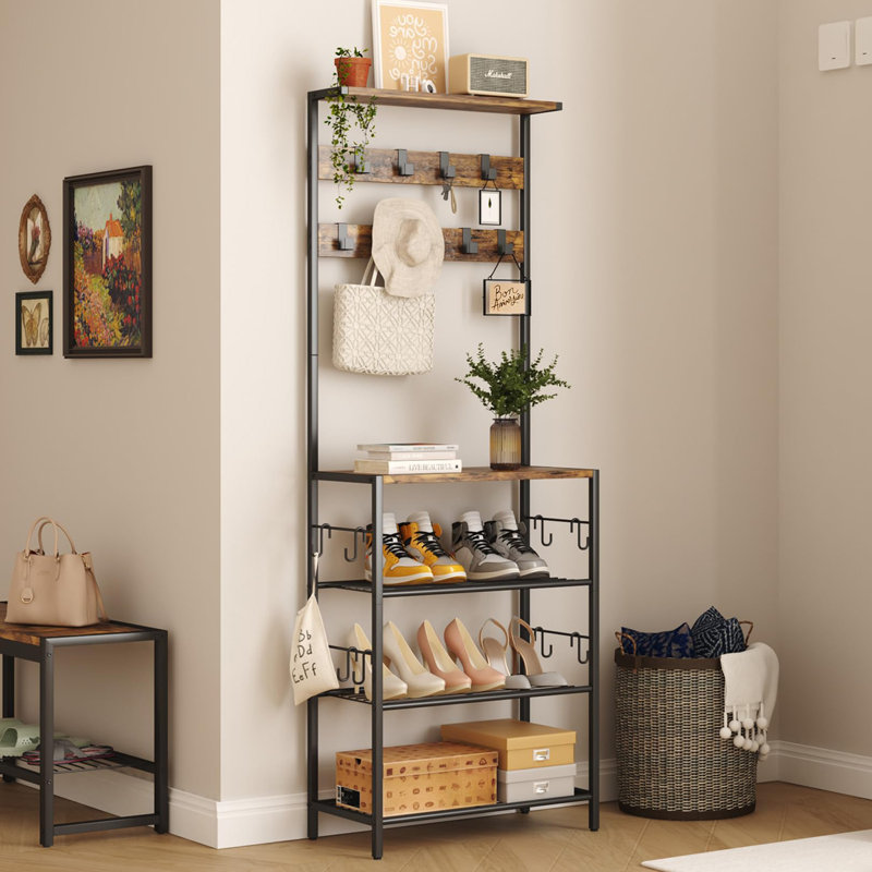 Personette Hall Tree 23'' Wide, Brown