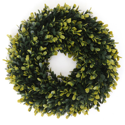 Faux Holly Plastic Wreath