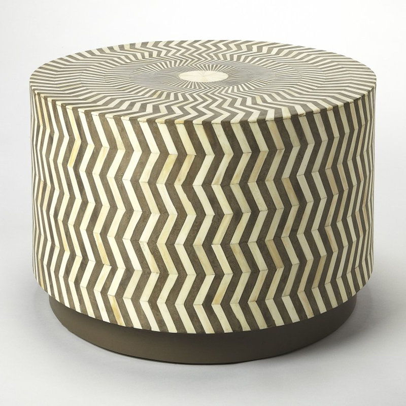 Chevron Bone Inlay Coffee Table