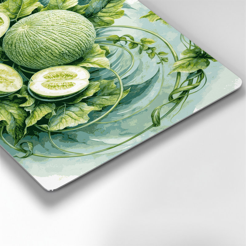 Art mural en métal vert légumes Melon, H 12 po x l 18 po