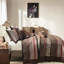 Literie réversible 5 pièces Red King - élégante feuille géométrique et médaillon, 100% avec revers de couleur unie, comprend 1 couvre-lit, 2 taies décoratives, coussins décoratifs, facile à entretenir-124253590